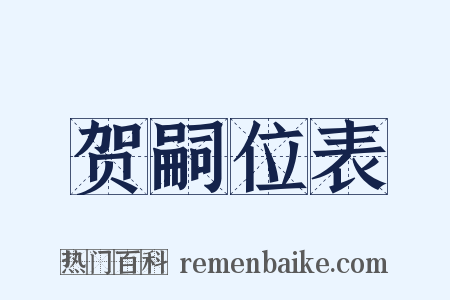 贺嗣位表是什么意思的图片